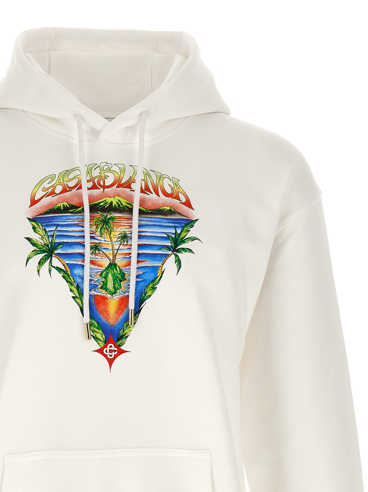 Casablanca White Organic Cotton Sweatshirt