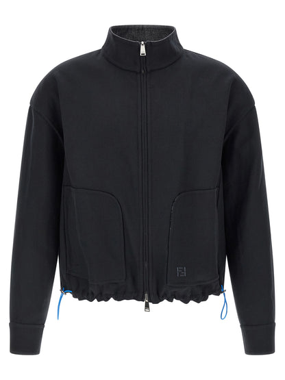 Fendi Blue Linen Denim Jacket