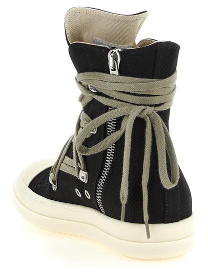 DRKSHDW Black Cotton Athletic Sneakers