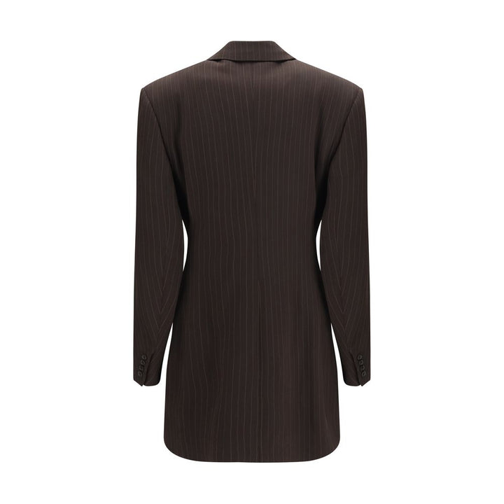 Saint Laurent Brown Wool Oves Aries Full-Length Jacket