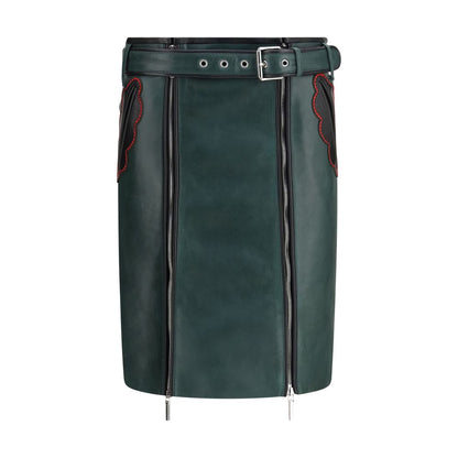Marni Bicolor Calf Leather Bos Taurus Long Skirt