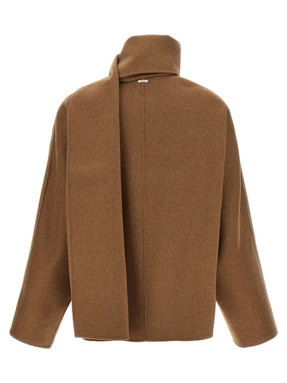 'S Max Mara Brown Wool Full-Length Jacket