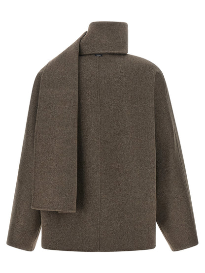 'S Max Mara Brown Wool Full-Length Jacket