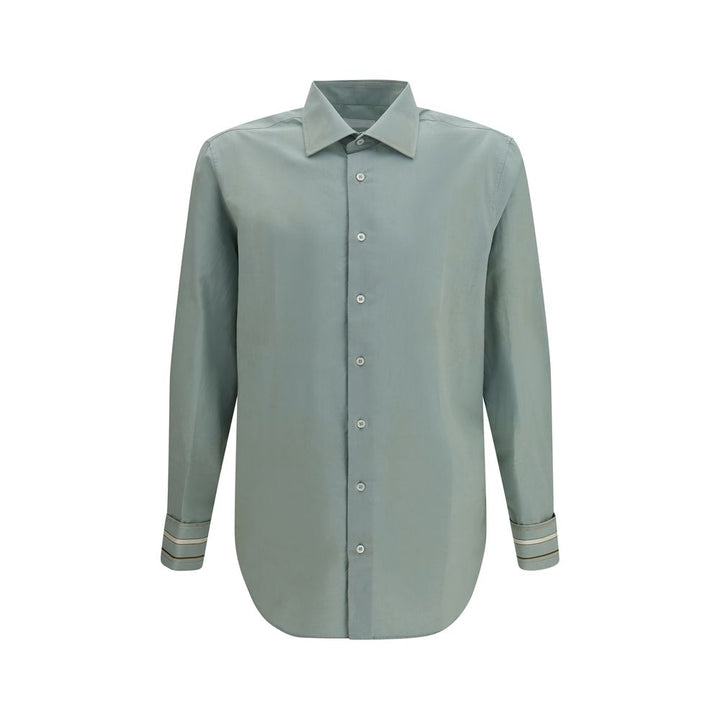 Prada Bicolor Cotton Dress Shirt