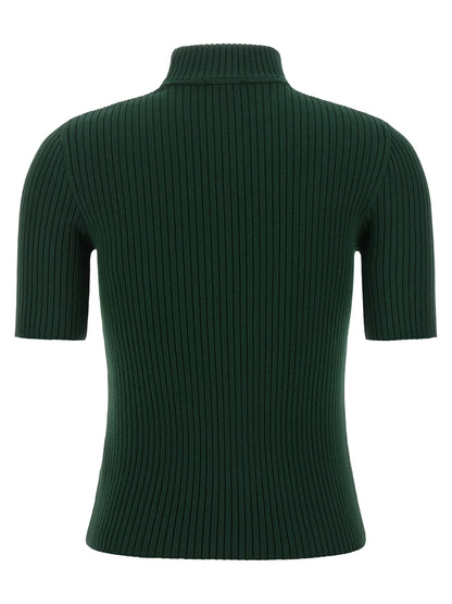 Courrèges Bicolor Viscose Turtleneck