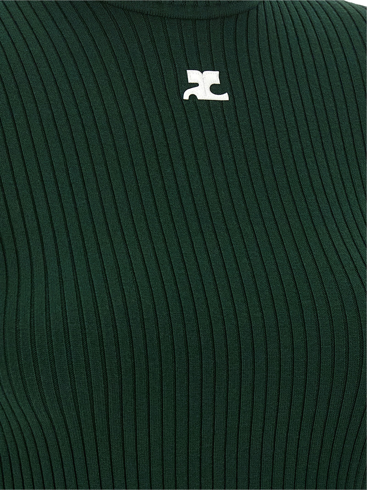 Courrèges Bicolor Viscose Turtleneck