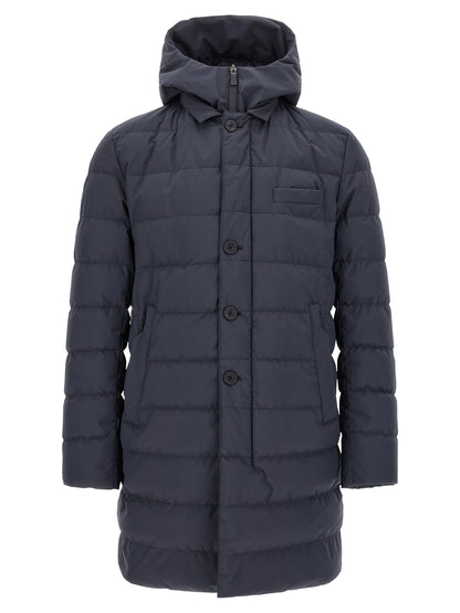 Herno Blue Polyester Full-Length Jacket