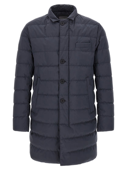 Herno Blue Polyester Full-Length Jacket