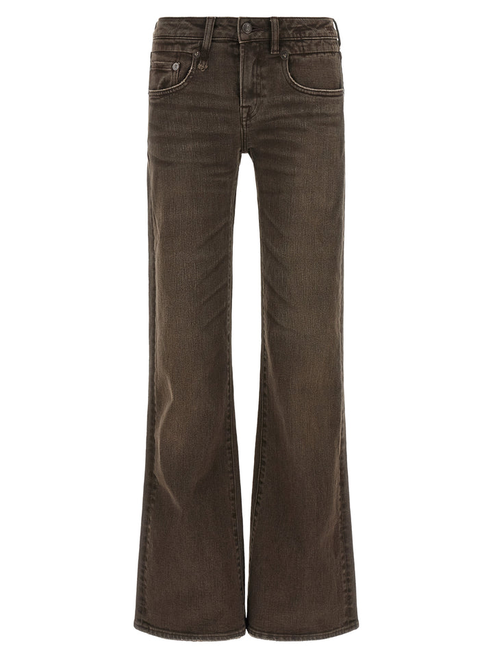 R13 Brown Cotton Flared Jeans