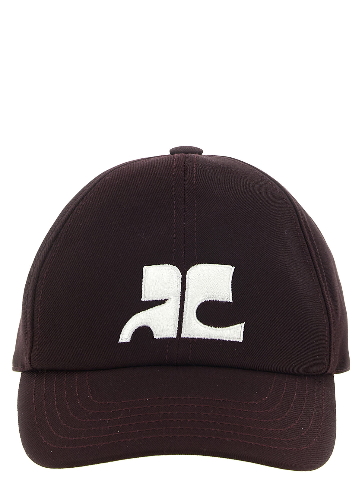 Courrèges Bordeaux Cotton Cap (Baseball Hat)