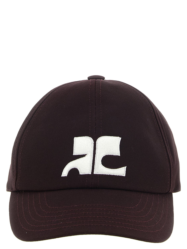 Courrèges Bordeaux Cotton Cap (Baseball Hat)