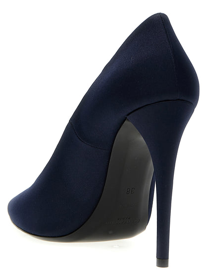 Saint Laurent Blue Polyester High Heel Pumps