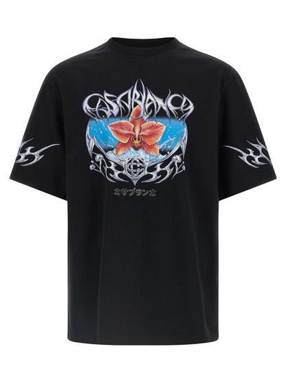 Casablanca Black Organic Cotton T-Shirt