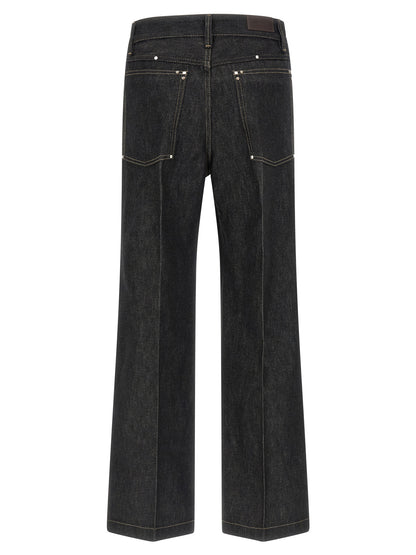 Lemaire Black Cotton Jeans Denim
