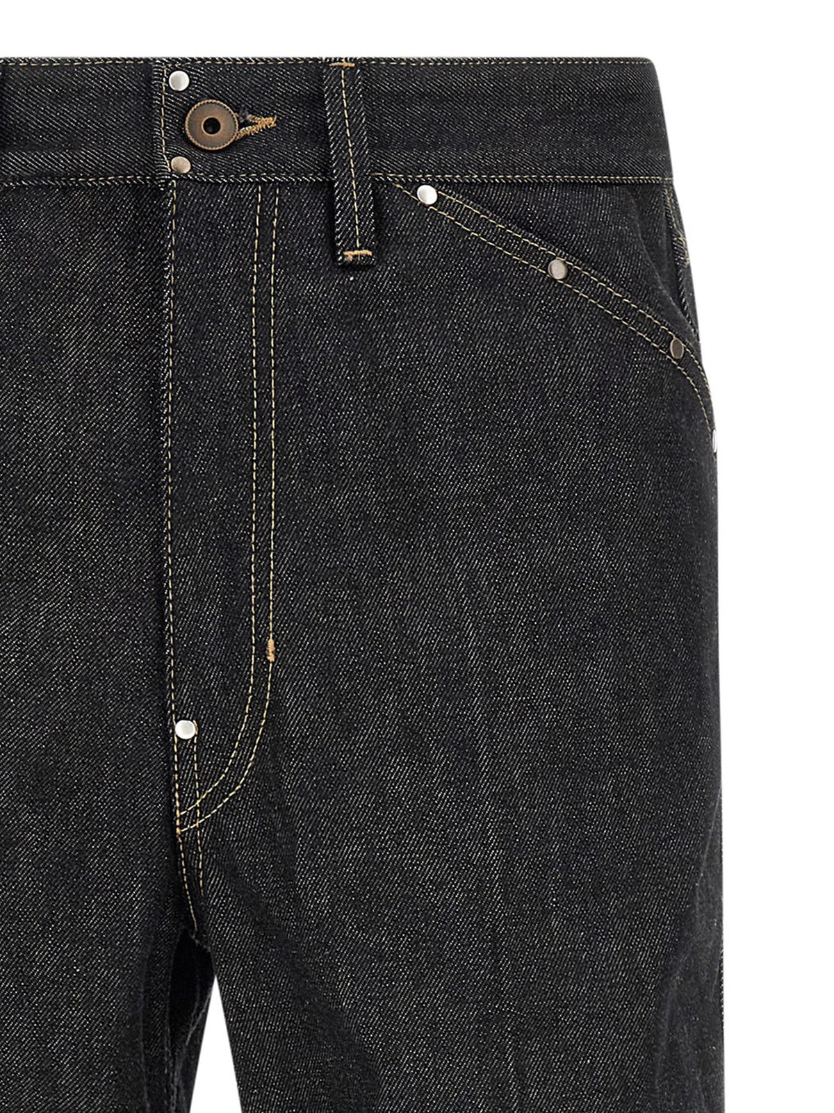 Lemaire Black Cotton Jeans Denim