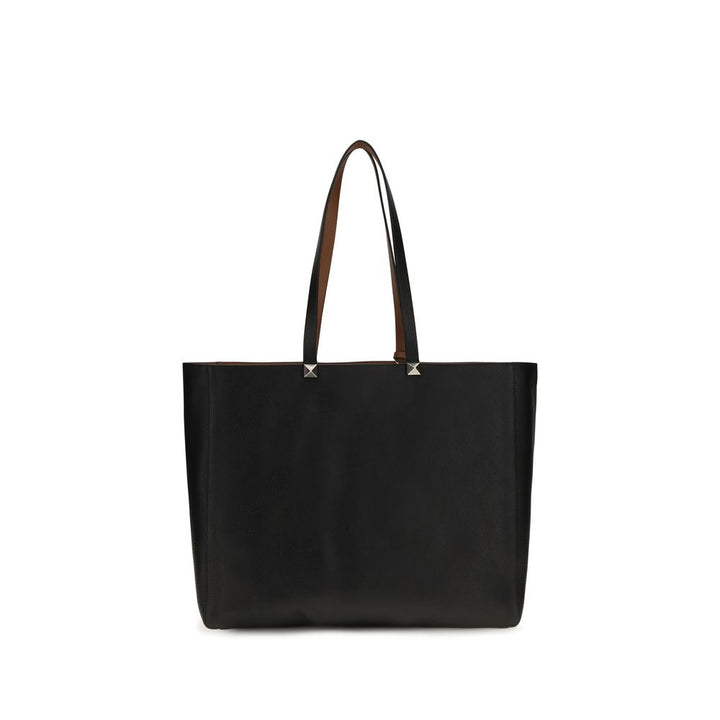 Valentino Garavani Black Calf Leather Bos Taurus Shoulder Bag