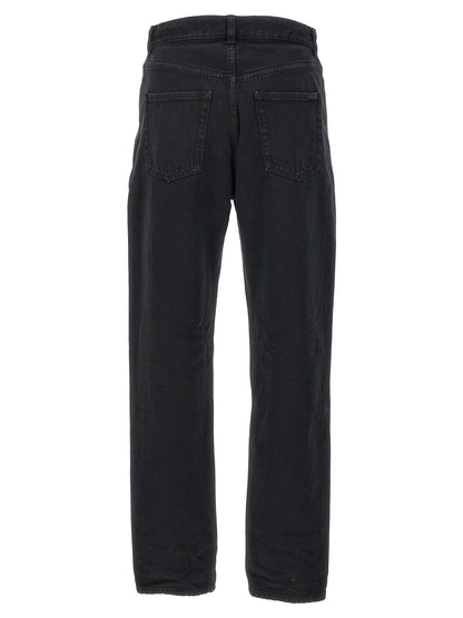 Saint Laurent Black Cotton Straight-Leg Jeans
