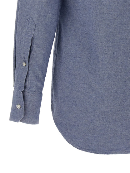 Thom Browne Blue Cotton Blouse