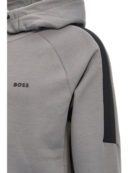 Hugo Boss Gray Cotton Sweatshirt