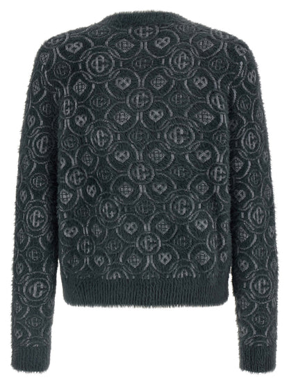 Casablanca Gray Wool Cardigan