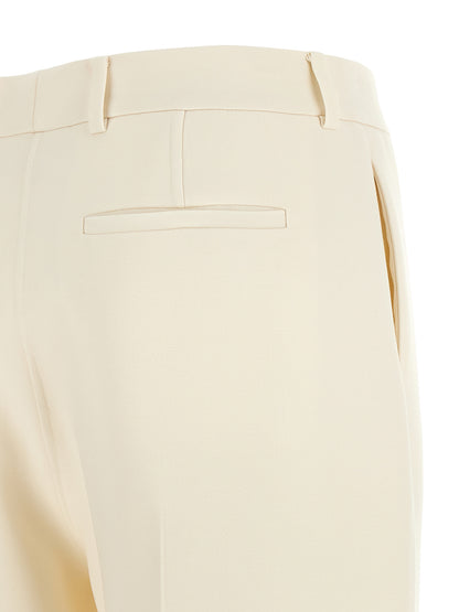 Fendi White Virgin Wool Dress Pants