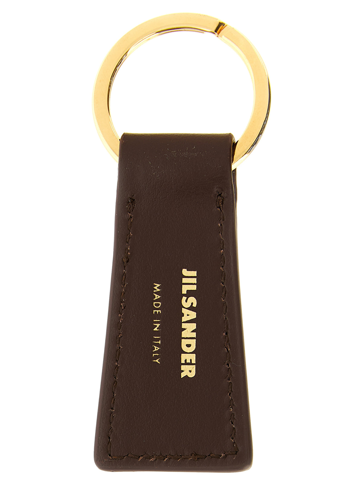 Jil Sander Brown Calfskin Keychain