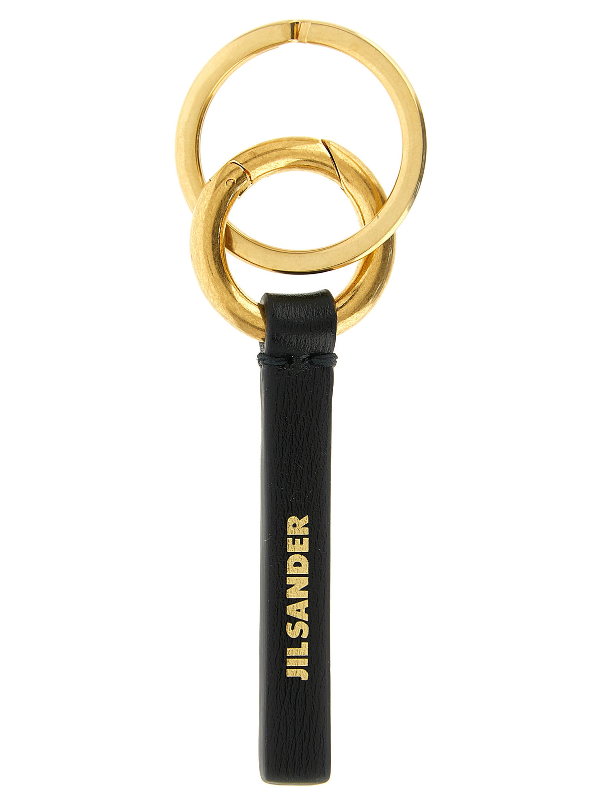 Jil Sander Black Calfskin Keychain
