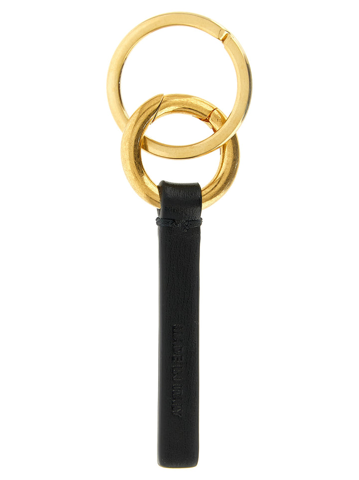 Jil Sander Black Calfskin Keychain