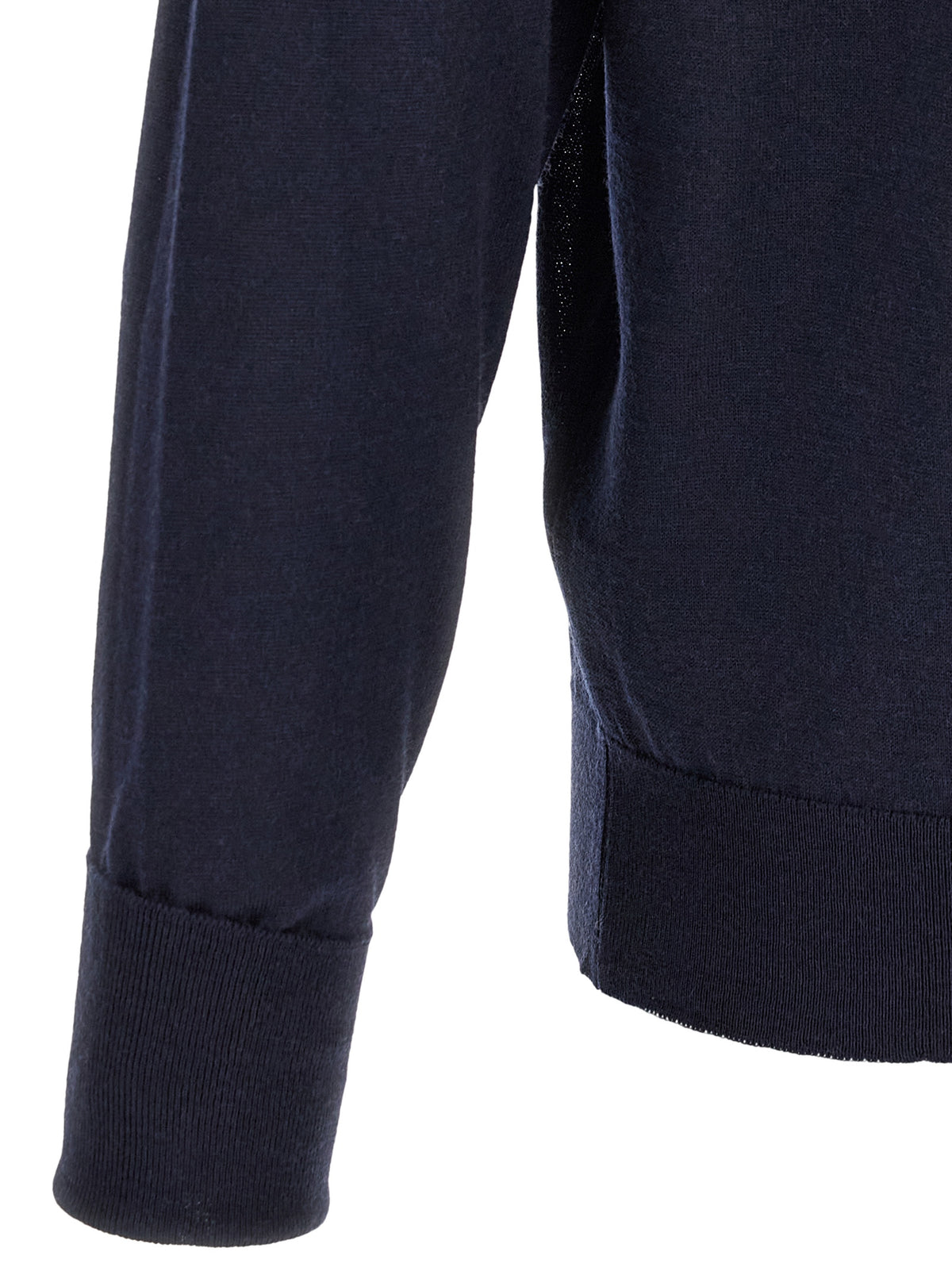 JOHN SMEDLEY Blue Merino Wool Cardigan