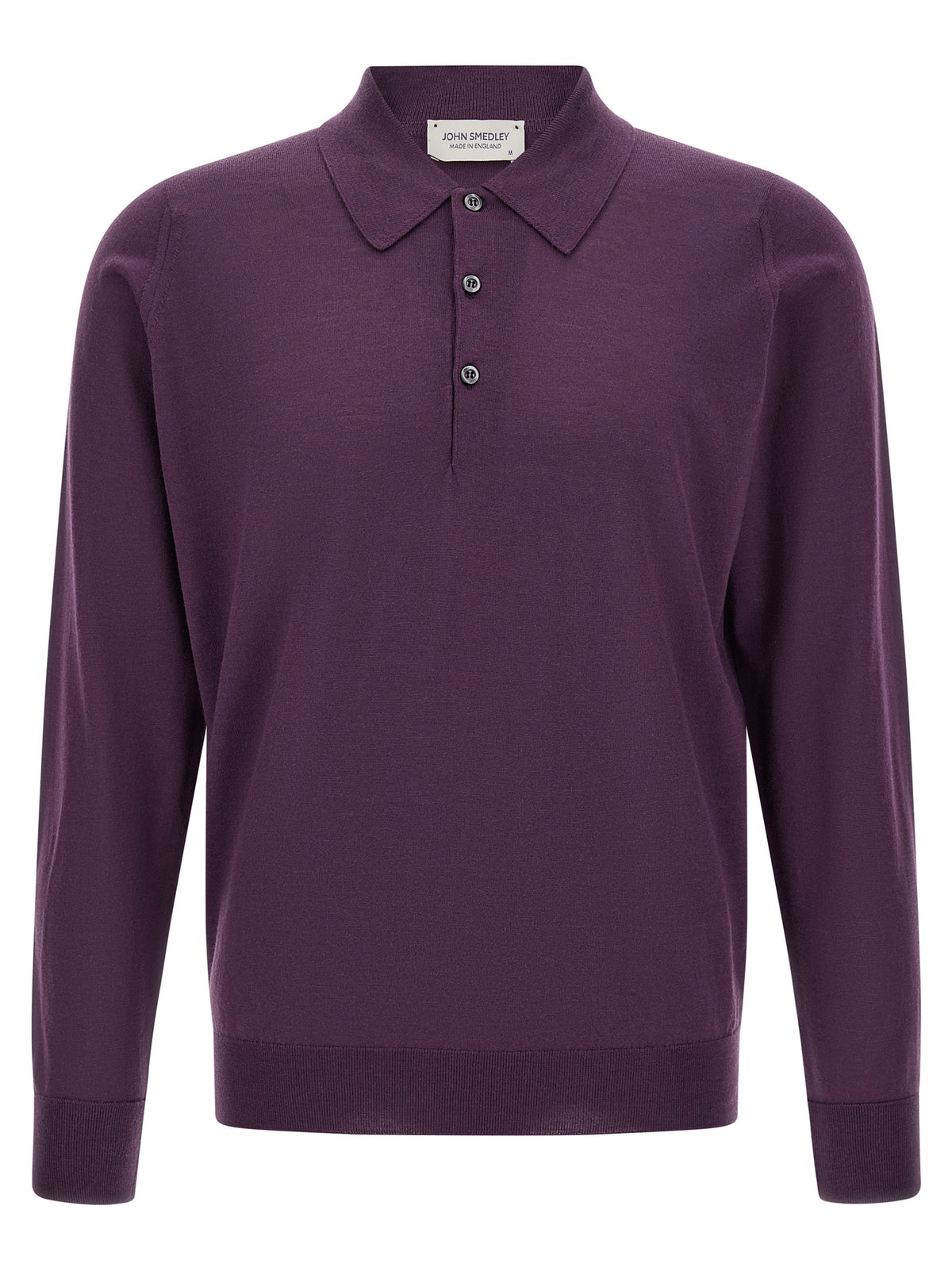 JOHN SMEDLEY Purple Merino Wool Polo Shirt