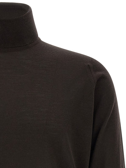 JOHN SMEDLEY Brown Merino Wool Cardigan
