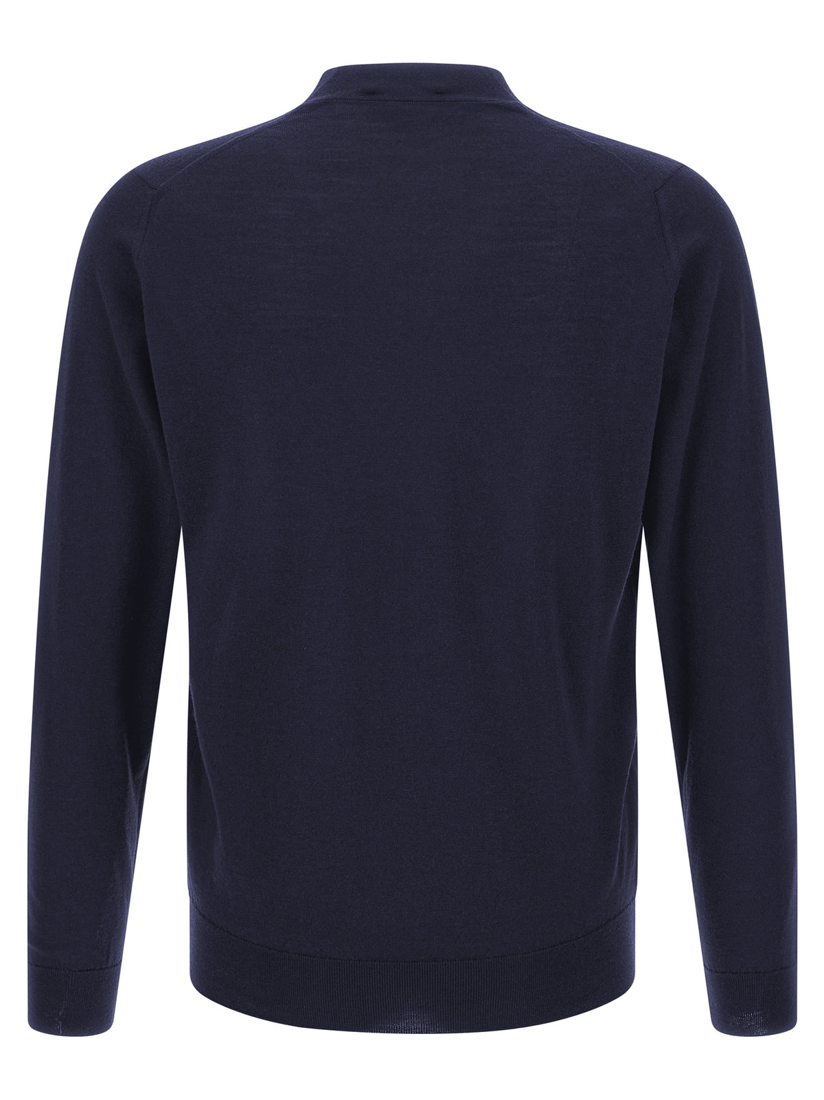 JOHN SMEDLEY Blue Merino Wool Cardigan