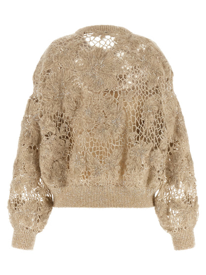 Brunello Cucinelli Beige Wool Cardigan