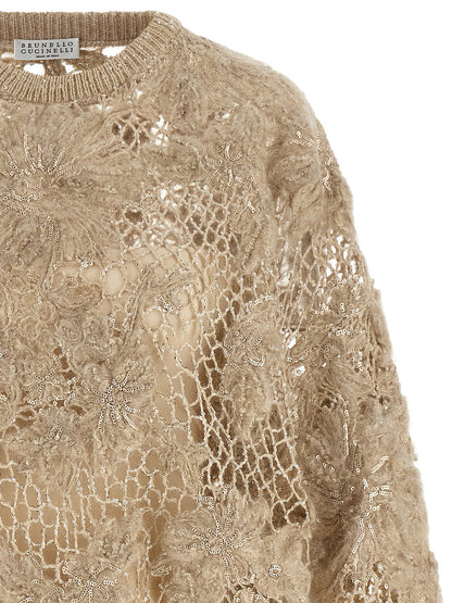Brunello Cucinelli Beige Wool Cardigan