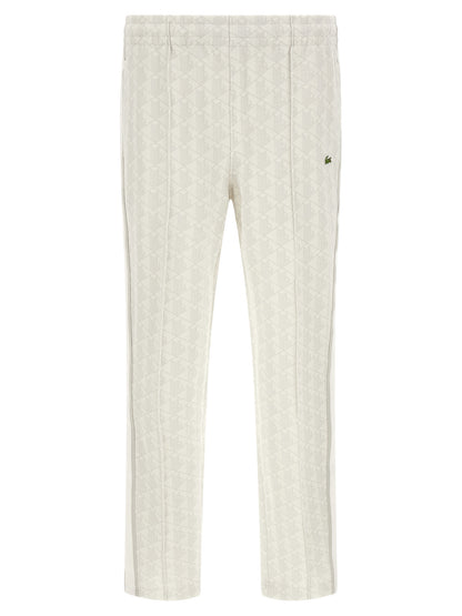 Lacoste White Polyester Joggers (Workout Pants)