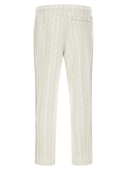Lacoste White Polyester Joggers (Workout Pants)