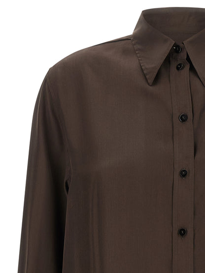 XACUS Brown Silk Blouse