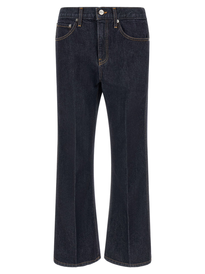 Khaite Blue Cotton Flared Jeans