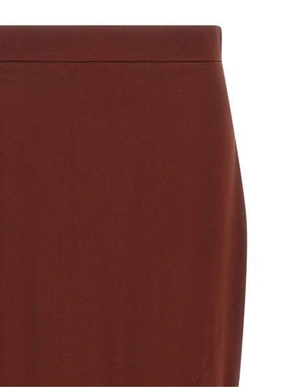 Max Mara Brown Silk Mini Skirt