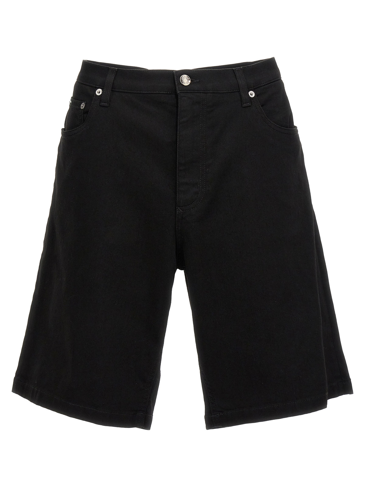 Dolce & Gabbana Black Cotton Bermuda Shorts