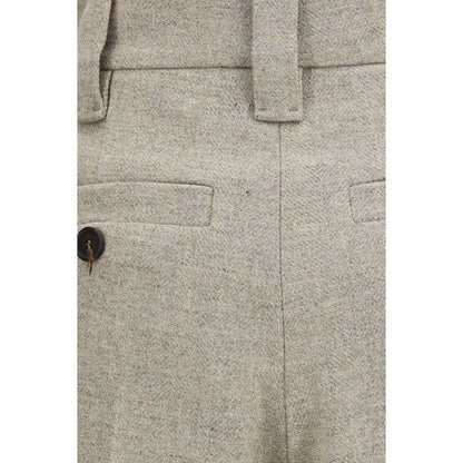 Brunello Cucinelli Beige Wool Oves Aries Dress Pants