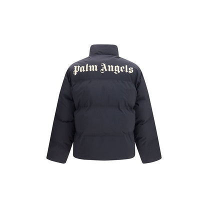 Palm Angels Black Polyamide Full-Length Jacket