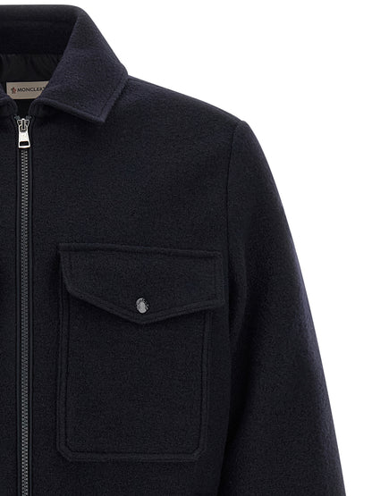 Moncler Blue Virgin Wool Blouse