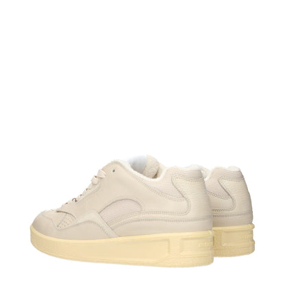 Jil Sander Beige Leather Low Top Sneakers