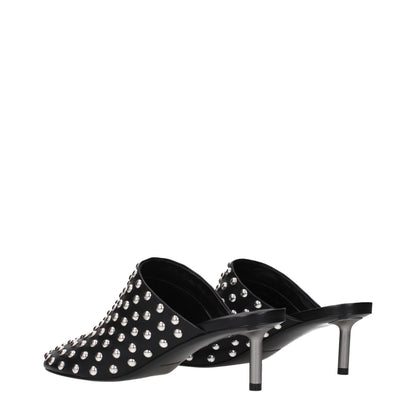 Jil Sander Black Leather Mules