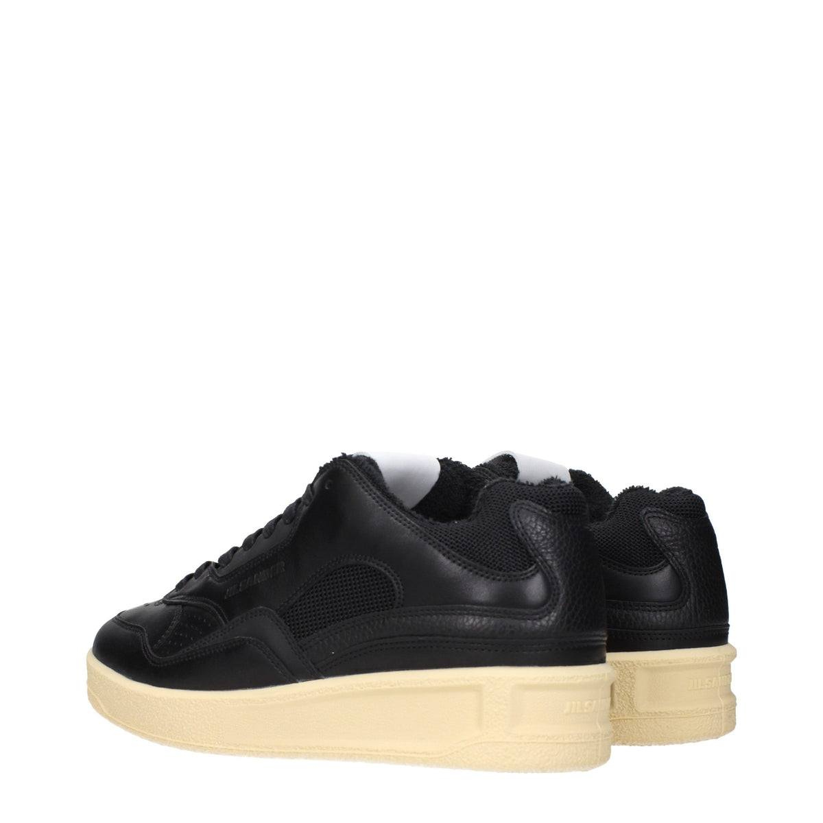 Jil Sander Black Leather Low Top Sneakers