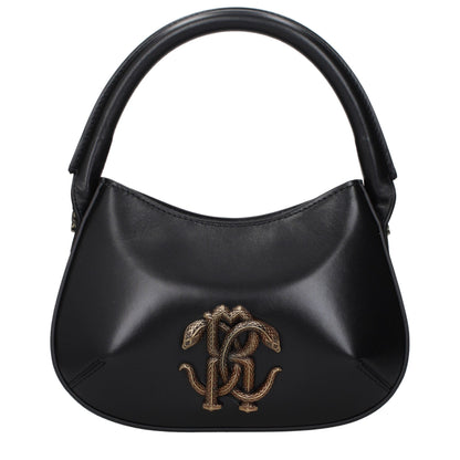 Roberto Cavalli Black Leather Handbag
