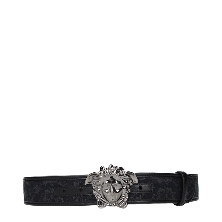 Versace Black Fabric Belt