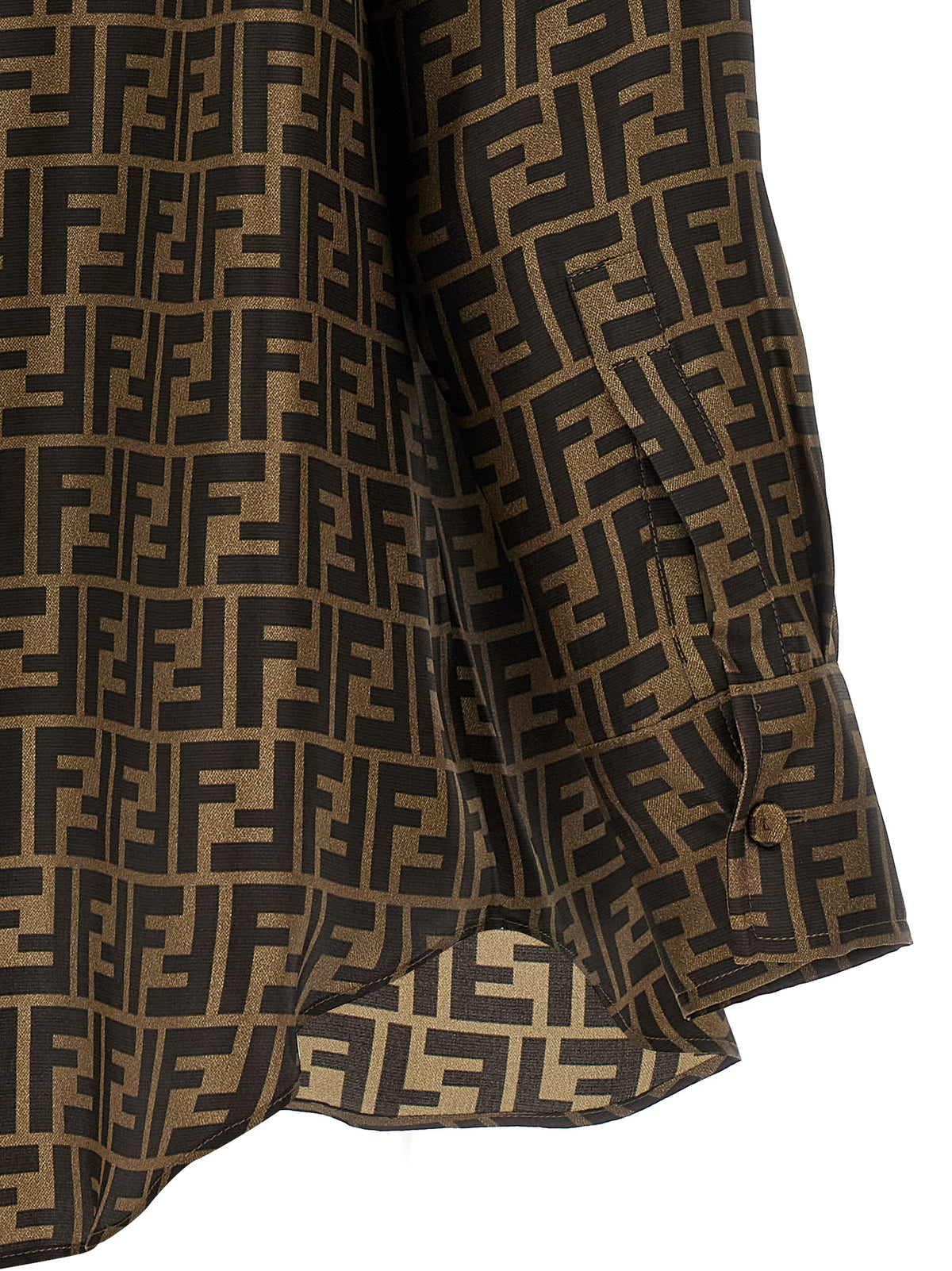 Fendi Brown Silk Blouse