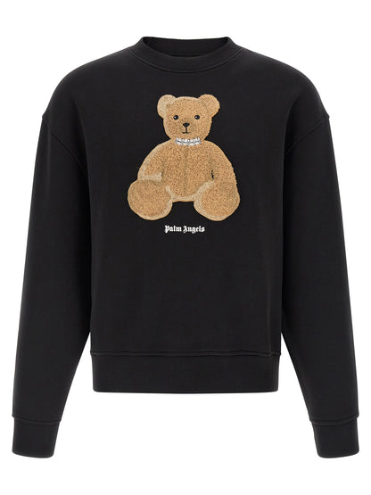 Palm Angels Black Cotton Sweatshirt